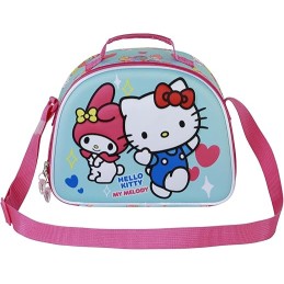 Bolsa Portamerienda 3D Sanrio Unisex Kids, Azul Hello Kitty 26 x 20 cm