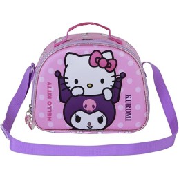 Bolsa Portamerienda 3D Sanrio Unisex Kids, Rosa Hello Kitty 26 x 20 cm