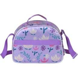 Bolsa Portamerienda 3D Unisex Kids, Lila Frozen 2 Disney 26 x 20 cm