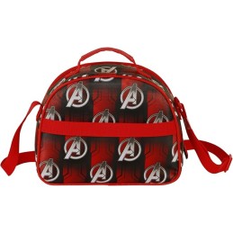 Bolsa Portamerienda 3D Unisex Kids, Rojo Los Vengadores Marvel 10x26x20cm