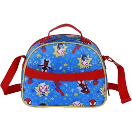 Bolsa Portamerienda 3D Unisex Kids, Rojo Spiderman Marvel 10x26x20cm