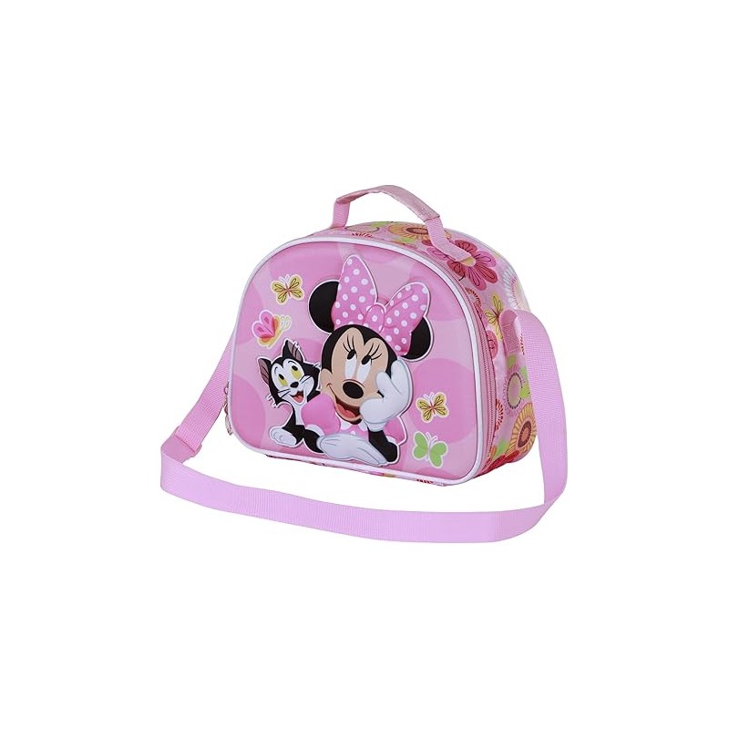 Bolsa Portamerienda 3D Unisex Kids, Rosa Minnie Mouse Disney 10 x 26 x 20 cm