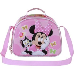 Bolsa Portamerienda 3D Unisex Kids, Rosa Minnie Mouse Disney 10 x 26 x 20 cm