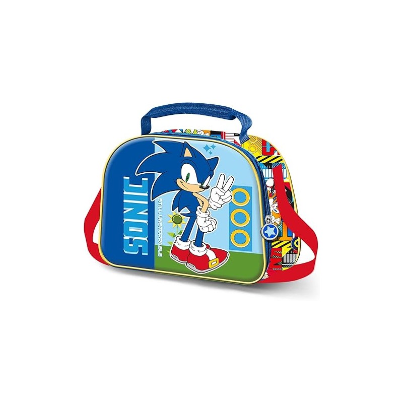 Bolsa Portamerienda 3D Unisex Kids, Sonic The Hedgehog – SEGA 26 x 20 cm
