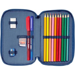 Plumier Escolar CARS RACING con 29 Útiles Incluidos, Ideal para Niños de 5 a 14 Años, Cómodo y Versátil, Calidad y Resistencia, 