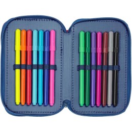 Plumier Escolar CARS RACING con 29 Útiles Incluidos, Ideal para Niños de 5 a 14 Años, Cómodo y Versátil, Calidad y Resistencia, 