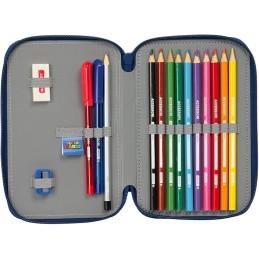 Plumier Escolar Niño, Estuche con Colores, con 29 Útiles Incluidos Super Mario Trick 12.5x4x19.5 cm