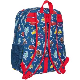 Mochila Escolar Niño Adaptable a Carro CARS RACING 33x14x42 cm