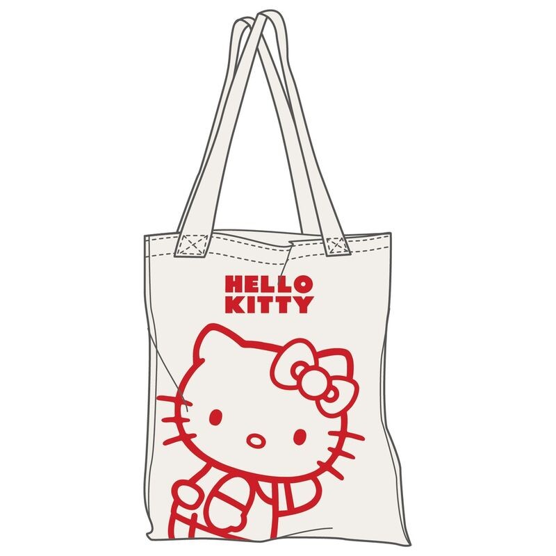 Bolsa Shopping Hello Kitty 41x38,5cm100% algodón.