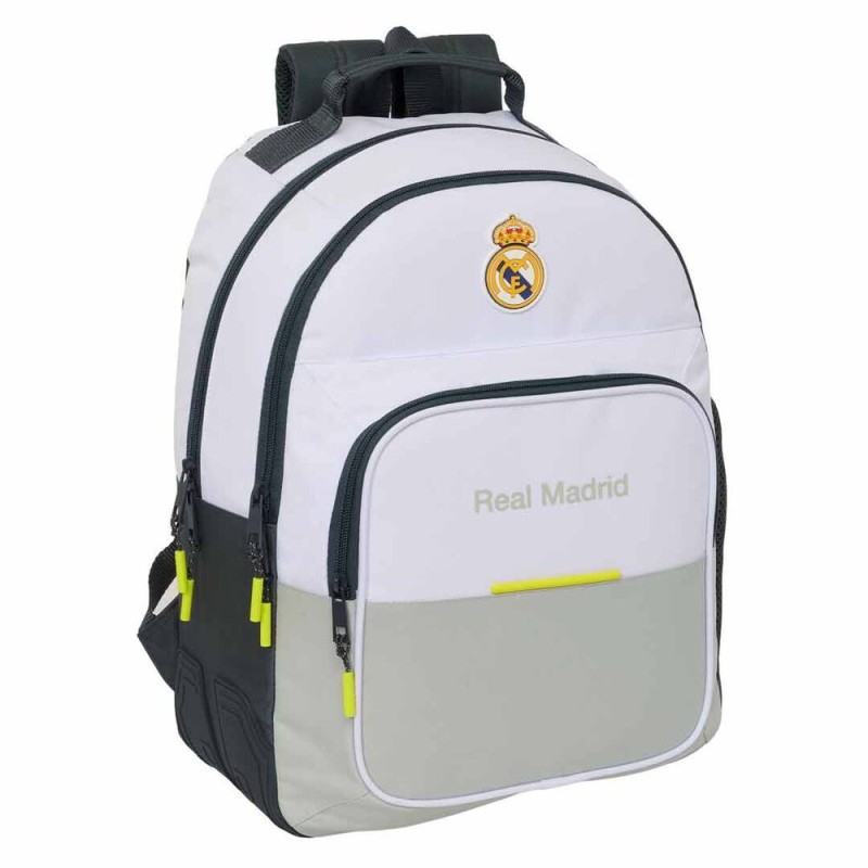 Mochila Real Madrid Con Cantoneras Adaptable 32x15x42cm.
