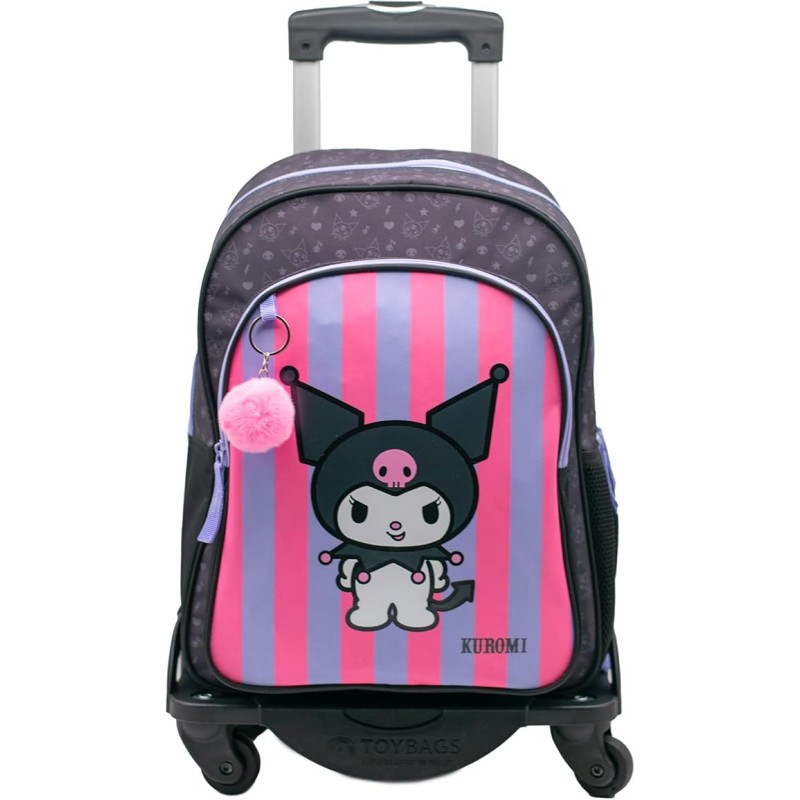 Mochila Kuromi Doble Compartimento + Carro Toybags 360º