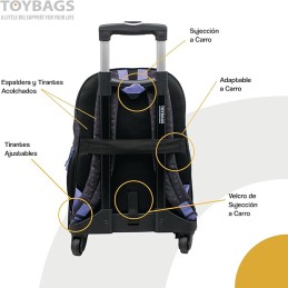 Mochila Kuromi Doble Compartimento + Carro Toybags 360º