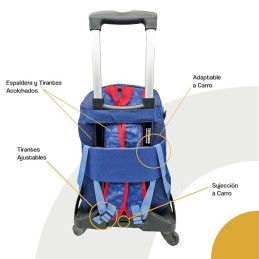 Mochila Super Mario Doble Compartimento + Carro Toybags 360º