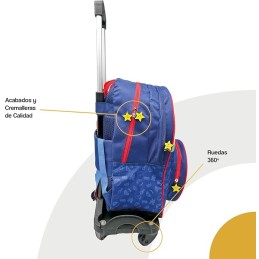 Mochila Super Mario Doble Compartimento + Carro Toybags 360º