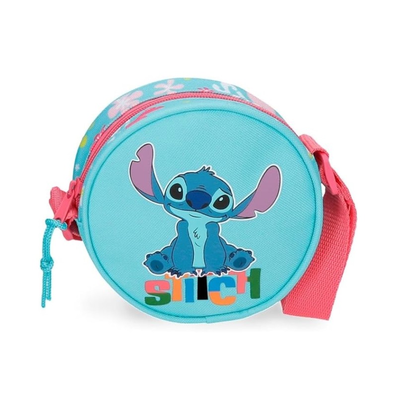 Bolso Bandolera Disney Aloha Stitch Azul 14x14x4 cm
