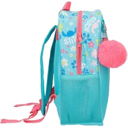 Mochila Escolar Disney Aloha Stitch Azul 27x33x11 cm