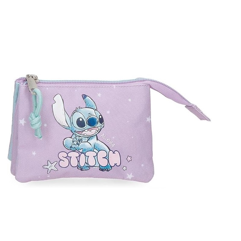 Monedero Disney Lovely Stitch Morado 14x10x3,5 cm