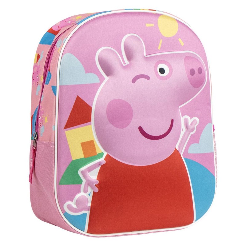 Mochila 3D Peppa Pig 31x25x10cm.