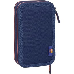 Plumier Doble Escolar Niño, Estuche con Colores, con 29 Útiles Incluidos F.C.BARCELONA 2ª EQUIPACIÓN 12.5x4x19.5 cm