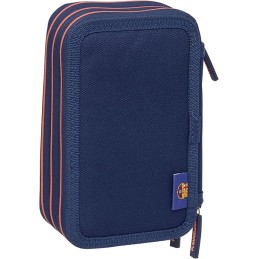 Plumier Triple Estuche Escolar con 37 Útiles Incluidos F.C.Barcelona 2ª EQUIPACIÓN 12.5x5.5x19.5 cm