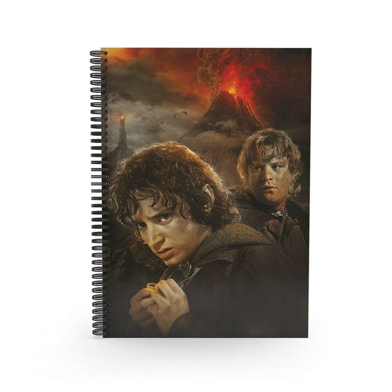 Libreta efecto 3d frodo y sam el señor de los anillos