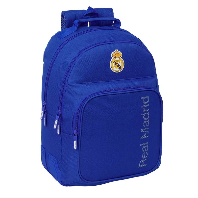 MOCHILA DOBLE ADAPT.CARRO REAL MADRID 32x15x42cm.