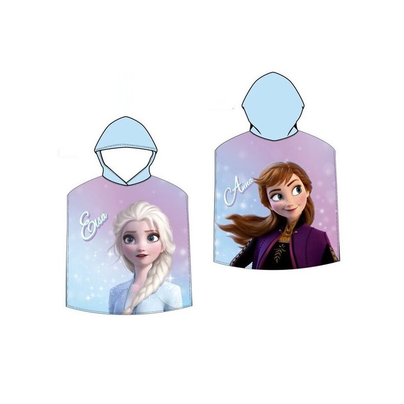 Poncho Toalla Frozen Disney Microfibra 55x100cm.