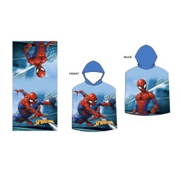 Poncho toalla Spiderman Marvel microfibra 55x110cm