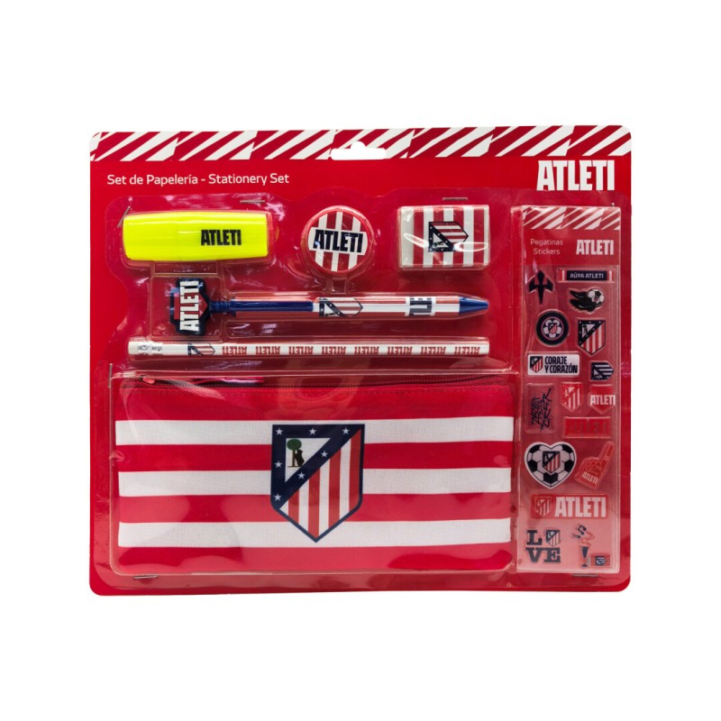 Atlético de Madrid Set de Papelería con Pegatinas