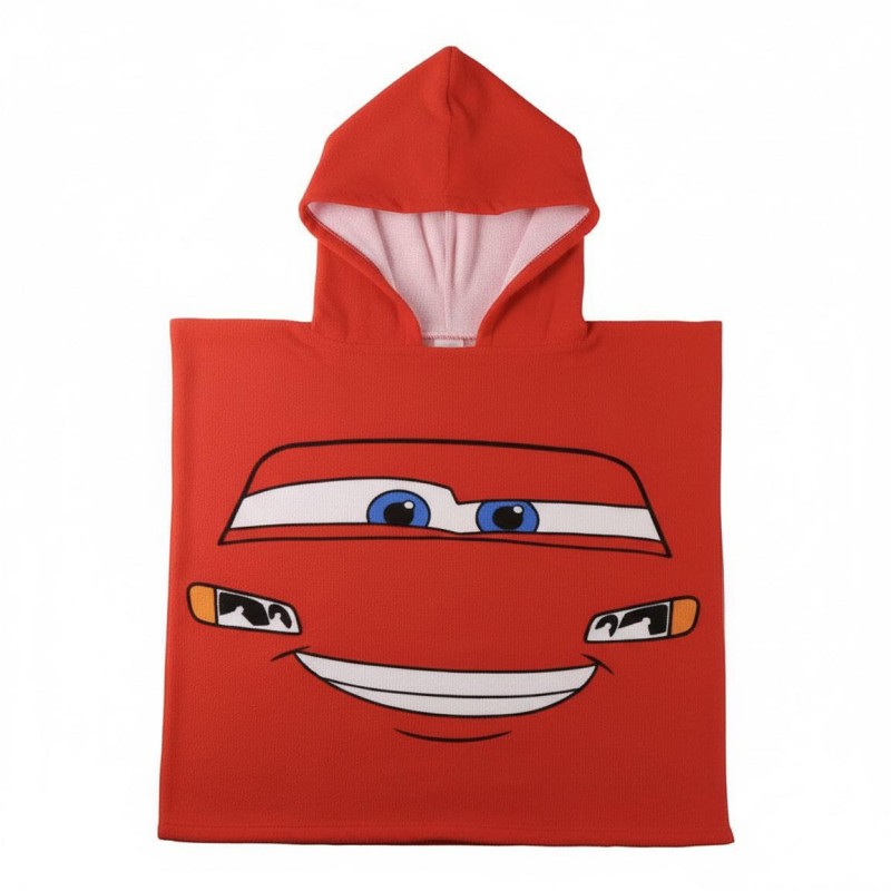 Poncho toalla Cars Disney microfibra 55x77cm. Composición: 100% poliester. 250 gsm.