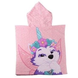Poncho toalla Patrulla Canina Paw Patrol microfibra 55x77cm. Composición: 100% poliester. 250 gsm.