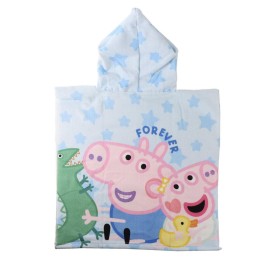 Poncho toalla Peppa Pig microfibra 55x77cm. Composición: 100% poliester. 250 gsm.