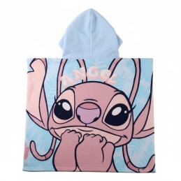 Poncho toalla Stitch Disney microfibra 55x77cm. Composición: 100% poliester. 250 gsm.