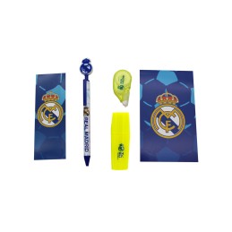 Real Madrid Set de Papelería con Block de Notas