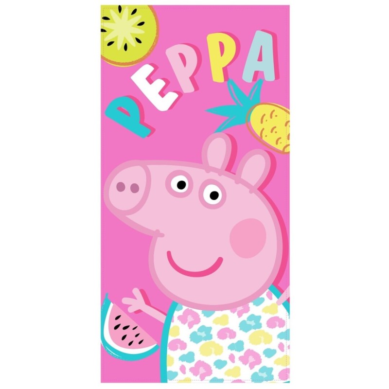 Toalla Peppa Pig microfibra 70x140cm. Composición: 100% poliester. 250 gsm.