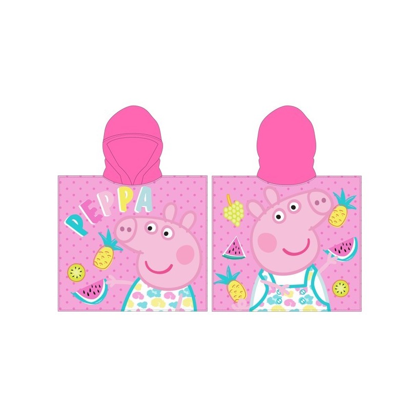 Poncho Toalla Peppa Pig Microfibra 55x115cm.