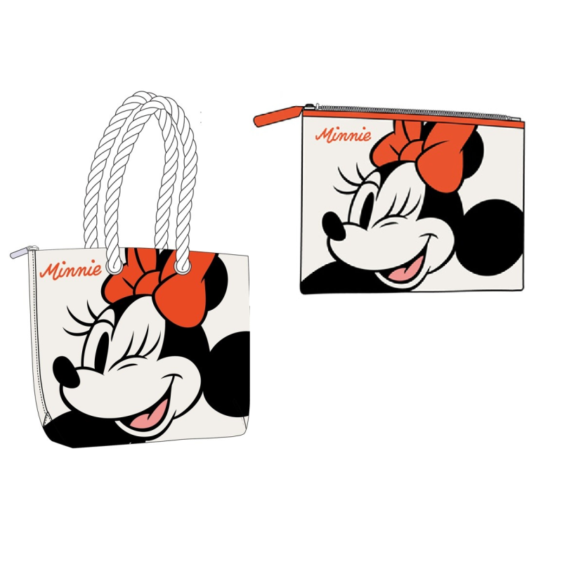 Bolsa Playa Minnie Disney Nylon 52x37x17cm + Neceser