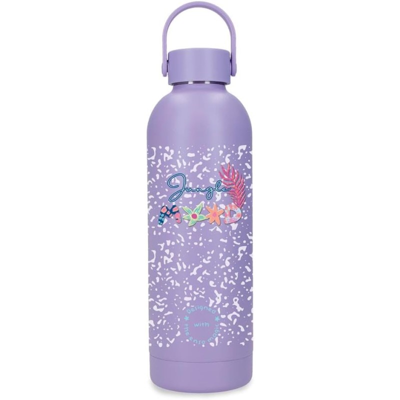 Botella Termica de Acero Inoxidable Morado Enso Magical Jungle Mood 500ml 7x23 cms