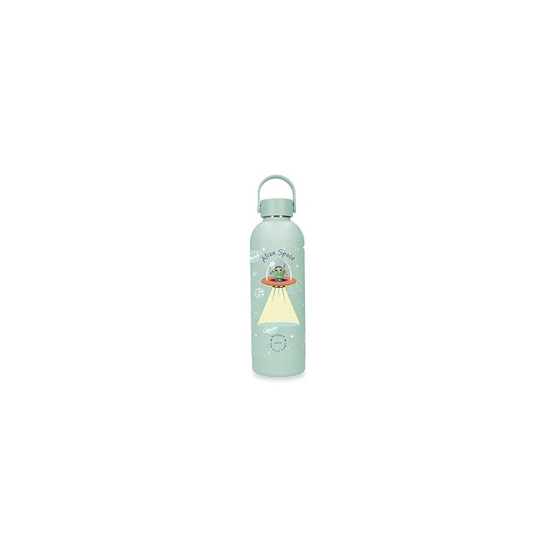 Botella Termica de Acero Inoxidable Verde Enso Magical Alien Space 500ml 7x23cms