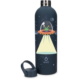 Botella Termica de Acero Inoxidable Negro Enso Magical 7x26,5x7 cms