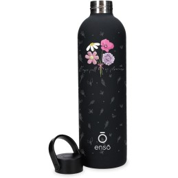 Botella Termica de Acero Inoxidable Negro Enso Magical 7x26,5x7 cms