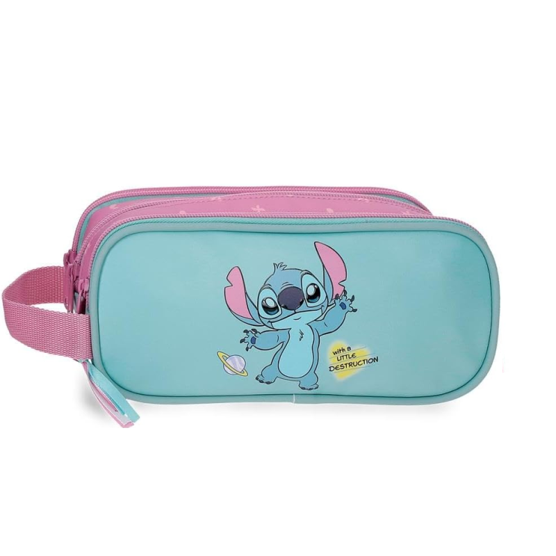 Portatodo Triple Stitch Little Destruction Turquesa Verde 22x10x9 cm PVC