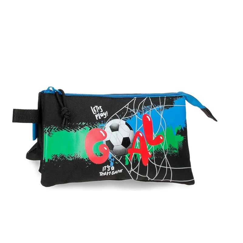 Estuche Triple Negro Movom Offside 22x12x5 cm Poliéster 1,32L