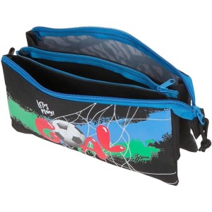 Estuche Triple Negro Movom Offside 22x12x5 cm Poliéster 1,32L