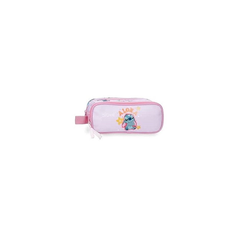 Estuche Doble Malva Joumma Disney Stitch You & Me 23x9x7 cm Poliéster