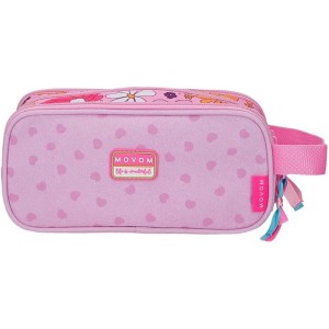 Estuche Triple Malva Movom Good Day 22x10x9 cm Poliéster