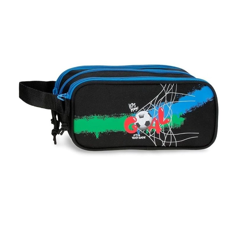 Estuche Triple Negro Movom Offside 22x10x9 cm Poliéster 1,98L