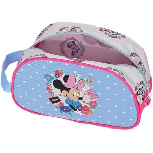 Nececer Adaptable Azul Claro Joumma Disney Minnie Flowers 24x14x10 cm Poliéster