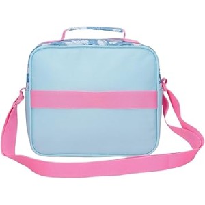 Neceser Adaptable con Bandolera Azul Joumma Disney Stitch Hearts 23x20x9 cms Poliéster