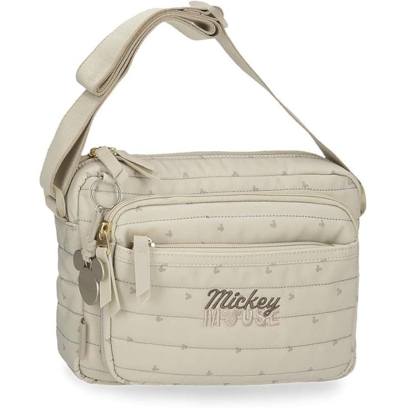 Bolso Beige Joumma Disney Duna Mickey 25x18x6,5 cm Poliéster
